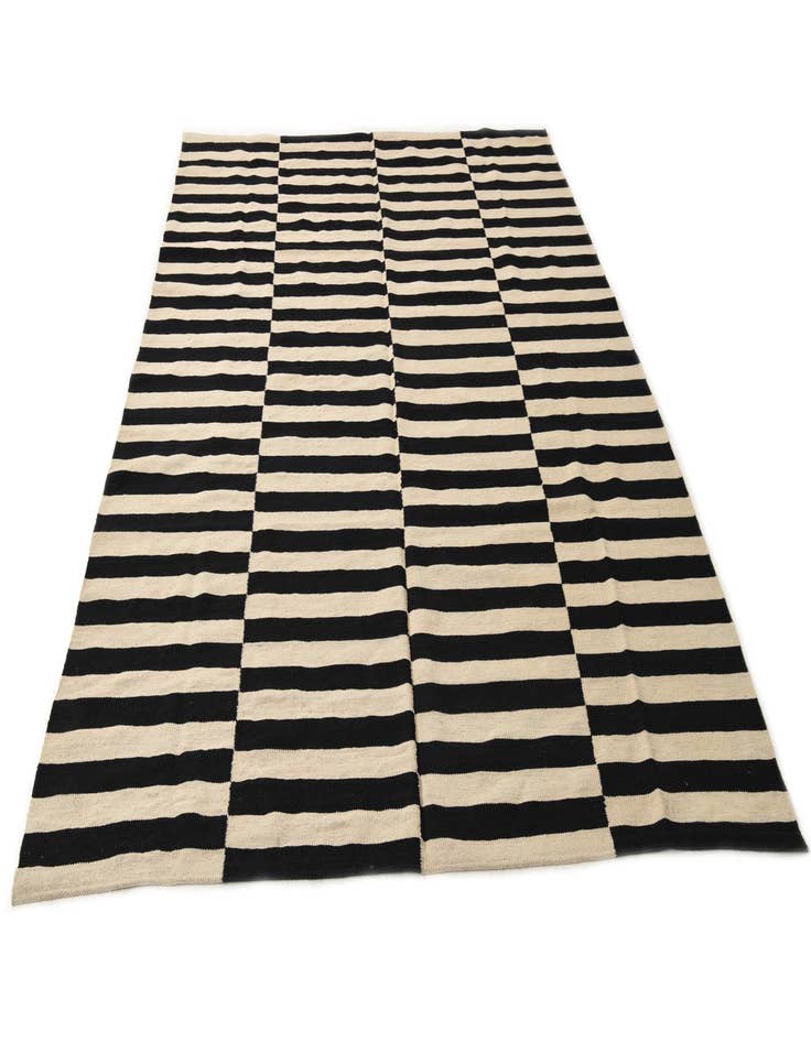 Detail image of  6' 7 x 9' 5  Hand Woven Kilim Modern Wool Rug