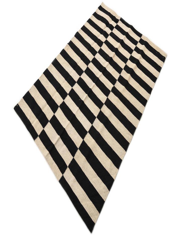 Detail image of  3' 3 x 5'  Hand Woven Kilim Modern Wool Rug