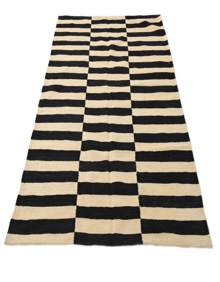 Detail image of  4' 3 x 5' 10  Hand Woven Kilim Modern Wool Rug