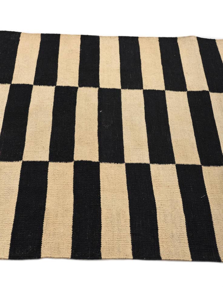 Detail image of  3' 4 x 4' 10  Hand Woven Kilim Modern Wool Rug