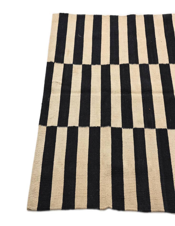 Detail image of  3' 3 x 4' 10  Hand Woven Kilim Modern Wool Rug