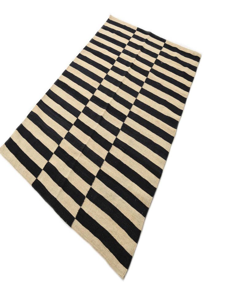 Detail image of  3' 4 x 4' 10  Hand Woven Kilim Modern Wool Rug