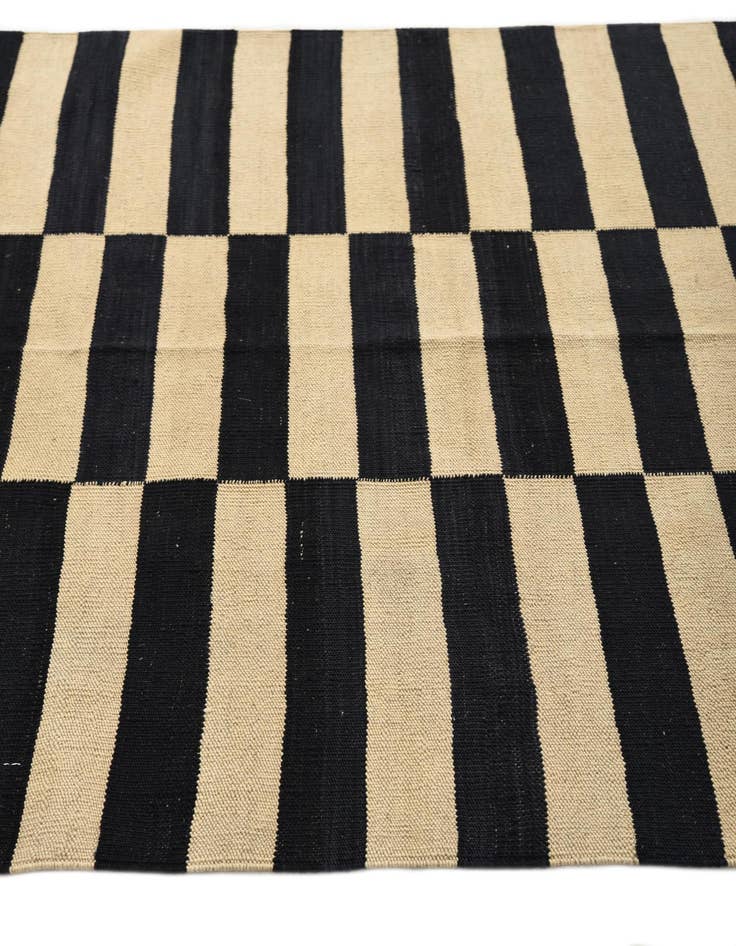 Detail image of  3' 4 x 4' 10  Hand Woven Kilim Modern Wool Rug