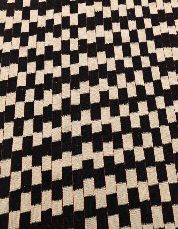 Detail image of  4' 5 x 5' 10  Hand Woven Kilim Modern Wool Rug