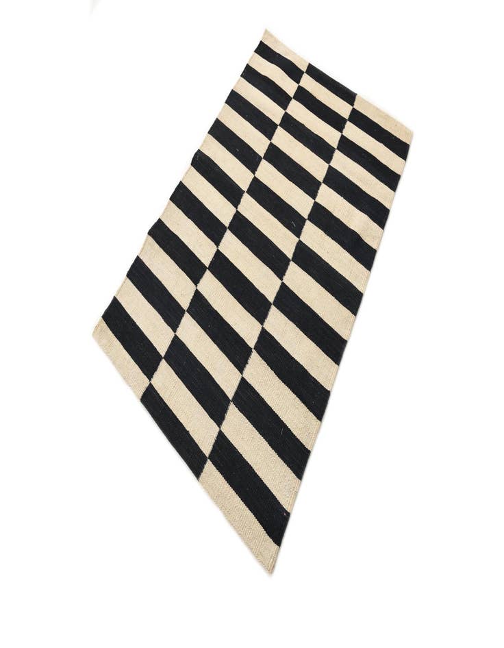 Detail image of  2' 8 x 3' 11  Hand Woven Kilim Modern Wool Rug