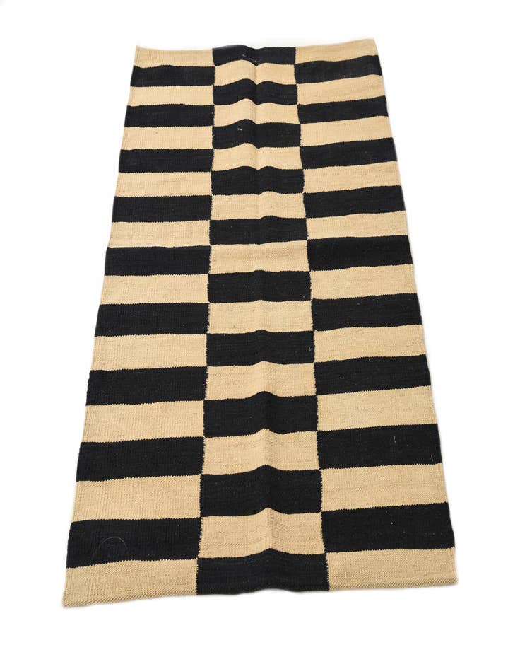 Detail image of  2' 8 x 3' 11  Hand Woven Kilim Modern Wool Rug