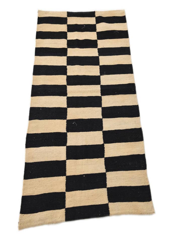 Detail image of  2' 8 x 3' 11  Hand Woven Kilim Modern Wool Rug