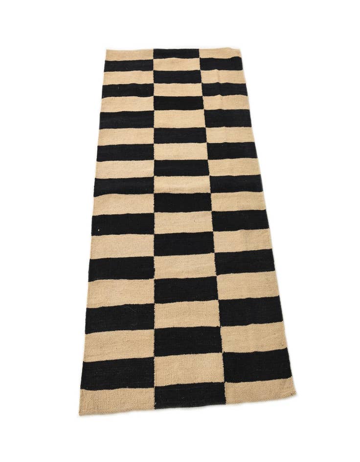 Detail image of  2' 7 x 4'  Hand Woven Kilim Modern Wool Rug