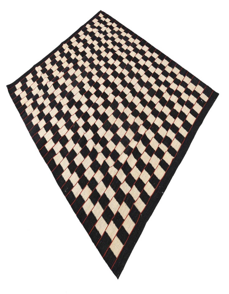 Detail image of  5' 2 x 6' 3  Hand Woven Kilim Modern Wool Rug