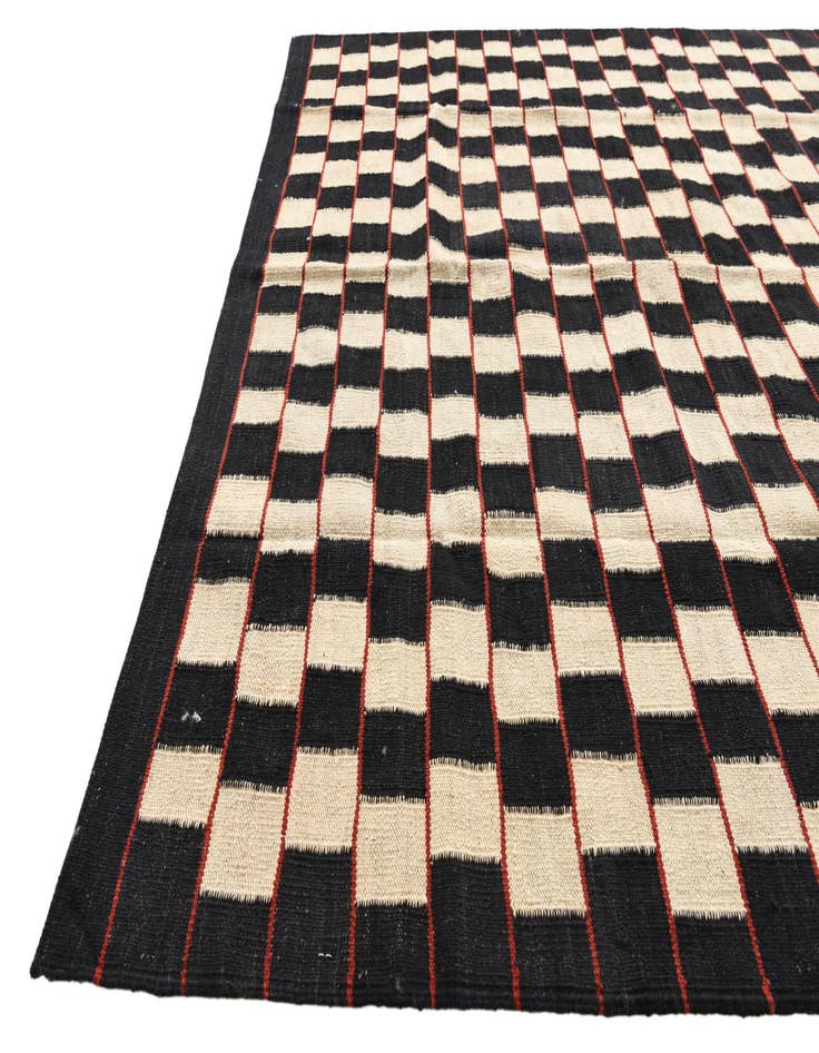 Detail image of  5' 2 x 6' 3  Hand Woven Kilim Modern Wool Rug