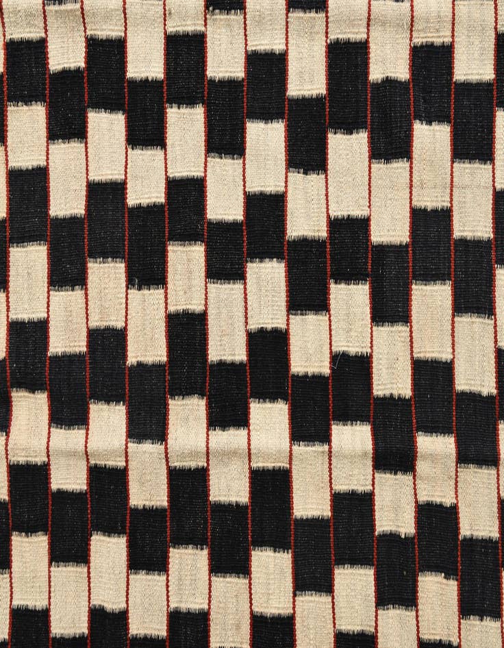 Detail image of  5' 2 x 6' 3  Hand Woven Kilim Modern Wool Rug