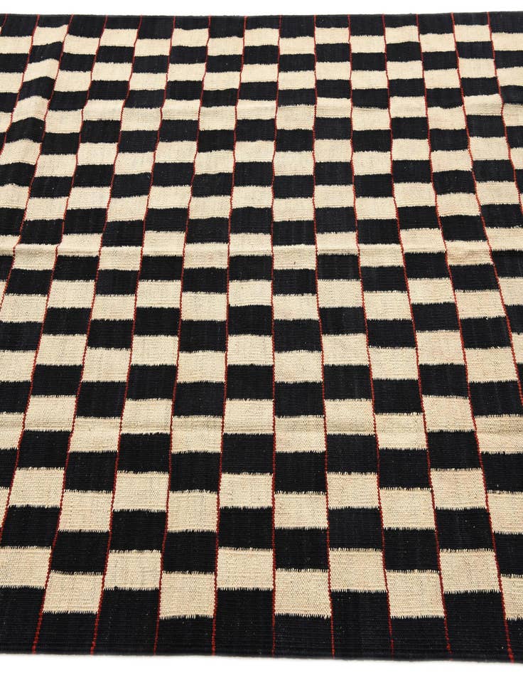 Detail image of  4' 10 x 6' 4  Hand Woven Kilim Modern Wool Rug