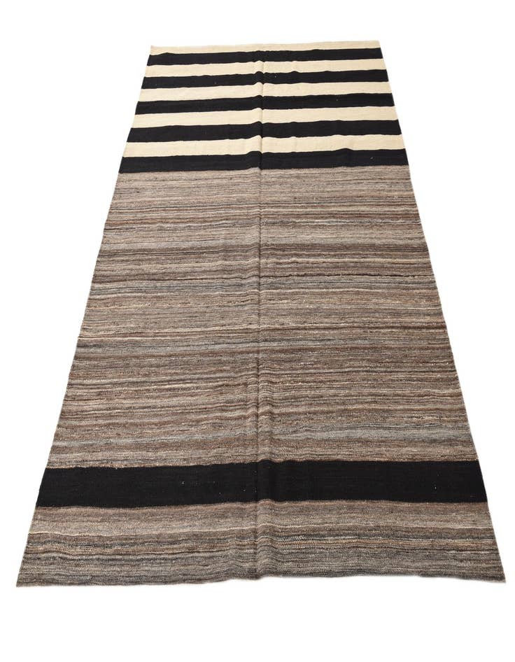 Detail image of  5' 10 x 7' 10  Hand Woven Kilim Modern Wool Rug