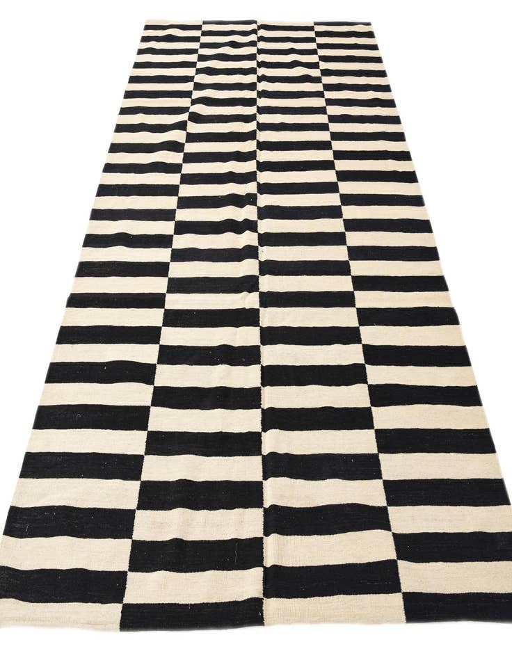 Detail image of  6' 8 x 9' 9  Hand Woven Kilim Modern Wool Rug