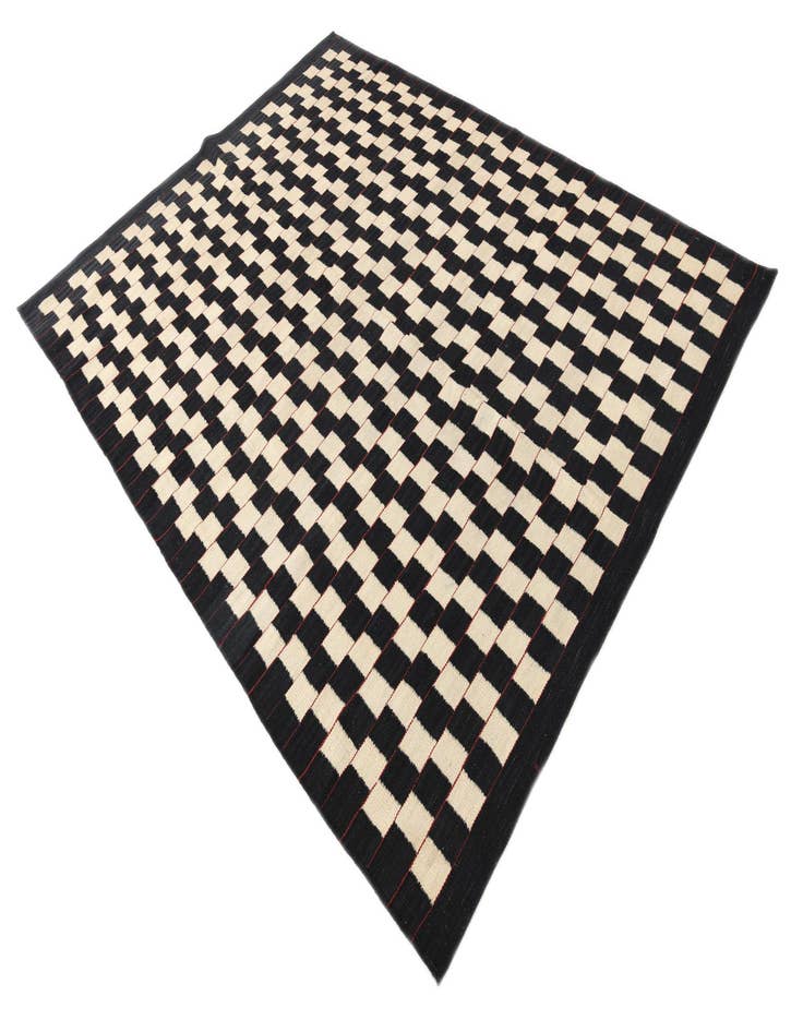 Detail image of  5' 9 x 7' 8  Hand Woven Kilim Modern Wool Rug