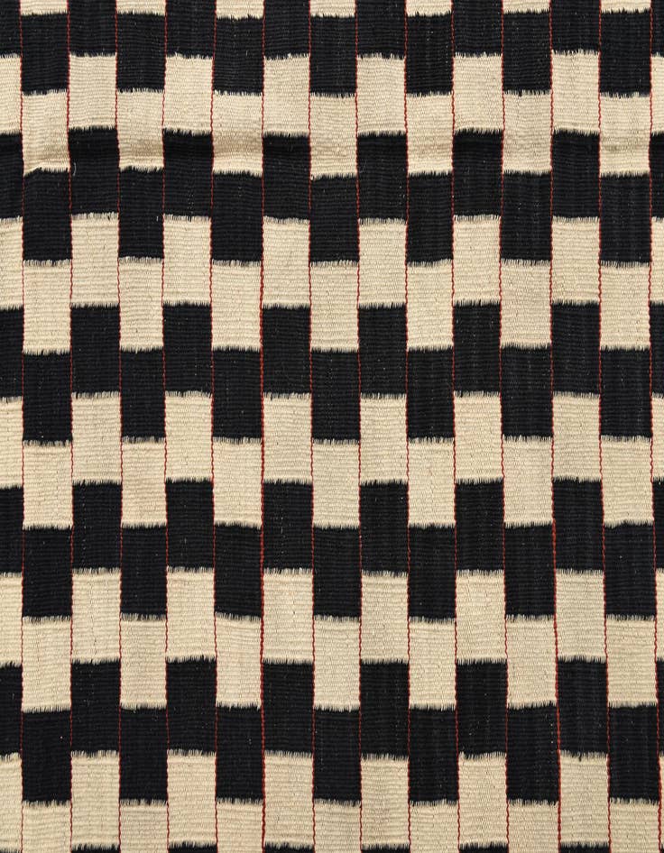 Detail image of  5' 9 x 7' 8  Hand Woven Kilim Modern Wool Rug