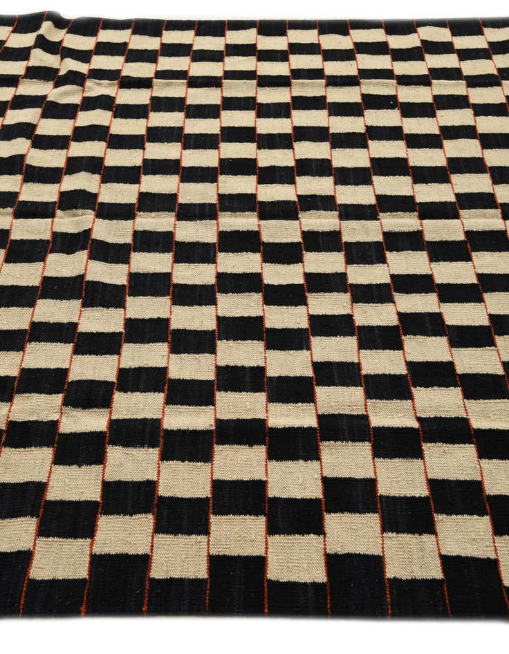 Detail image of  5' 9 x 7' 7  Hand Woven Kilim Modern Wool Rug