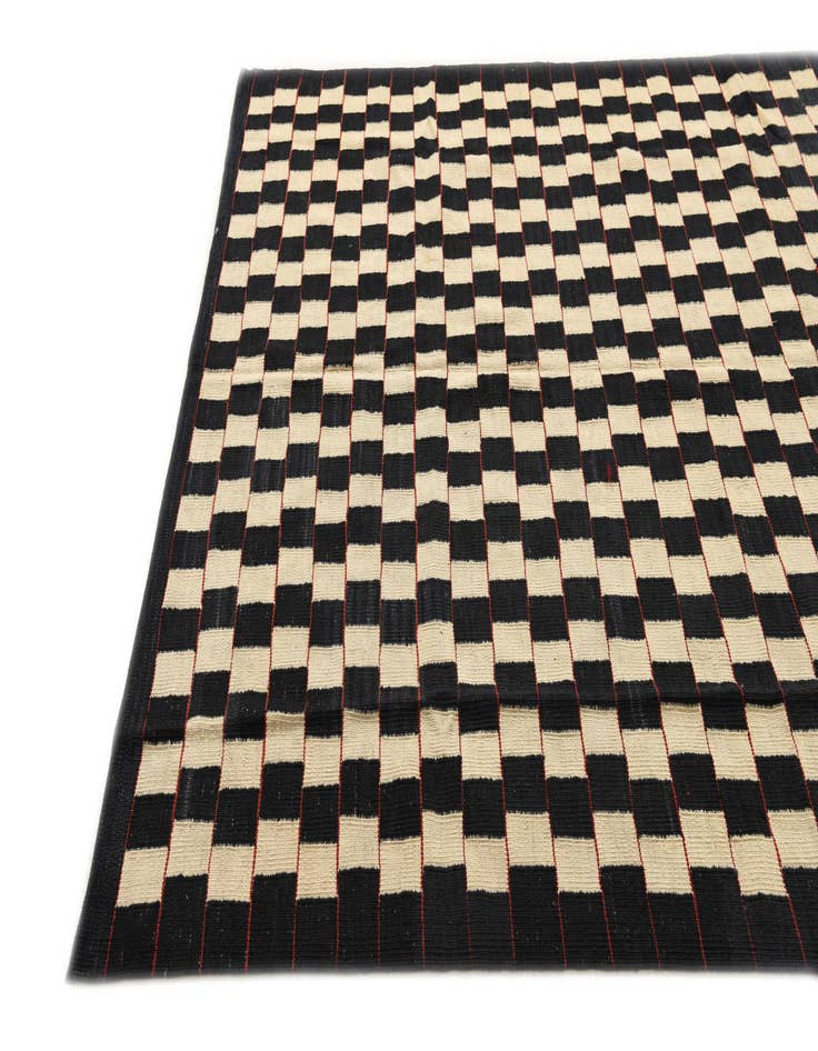 Detail image of  5' 8 x 7' 6  Hand Woven Kilim Modern Wool Rug