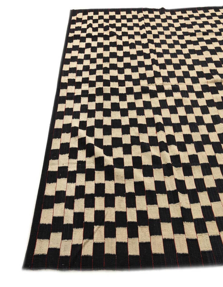 Detail image of  6' 10 x 9' 5  Hand Woven Kilim Modern Wool Rug