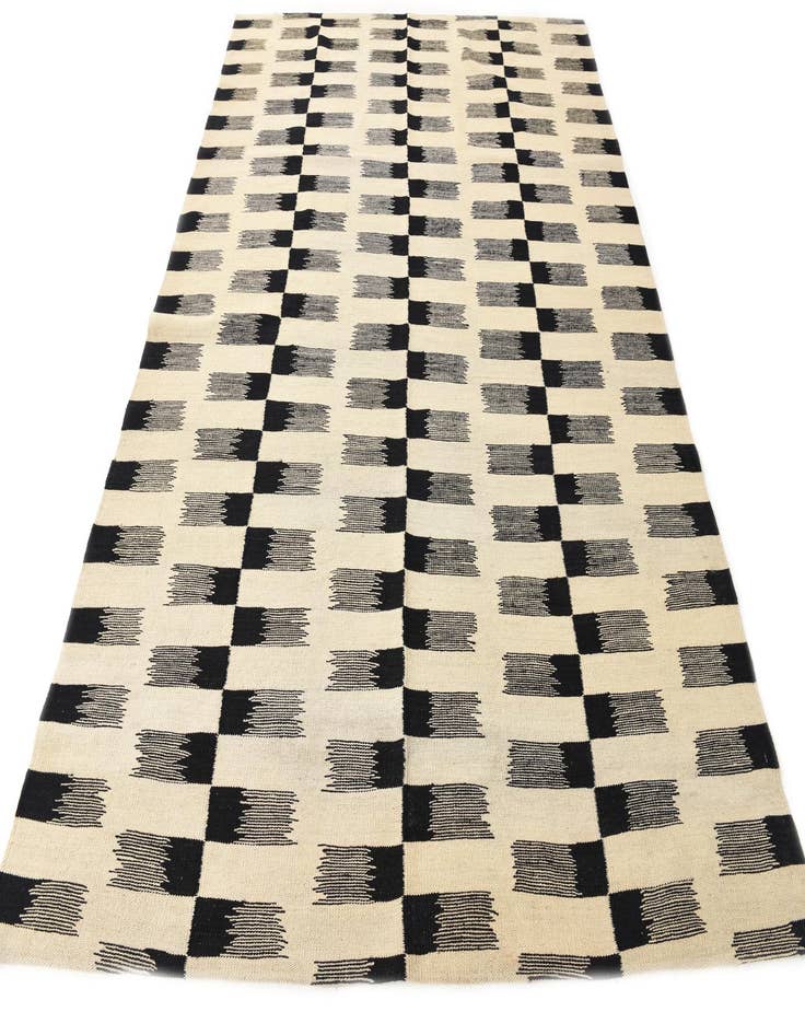 Detail image of  5' 8 x 7' 10  Hand Woven Kilim Modern Wool Rug