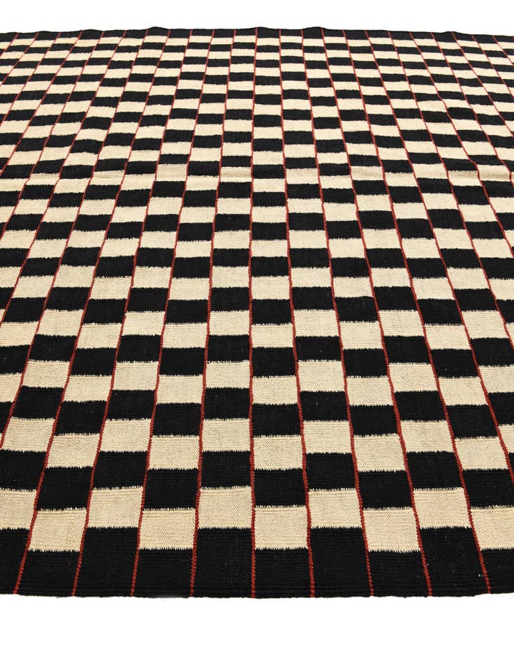 Detail image of  6' 9 x 9' 6  Hand Woven Kilim Modern Wool Rug