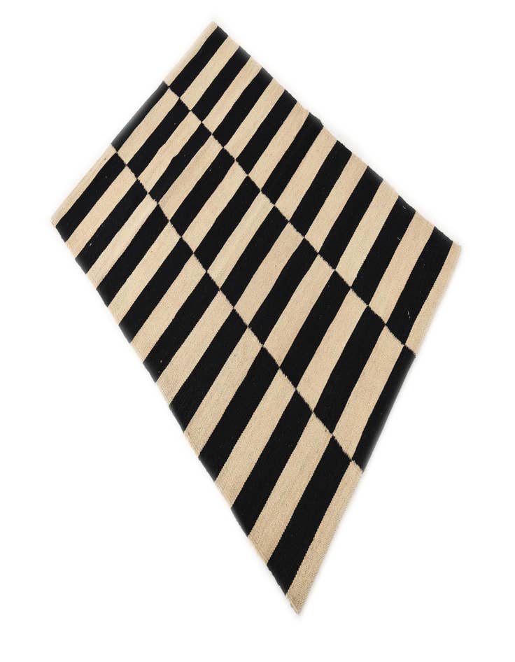 Detail image of  2' 7 x 3' 10  Hand Woven Kilim Modern Wool Rug