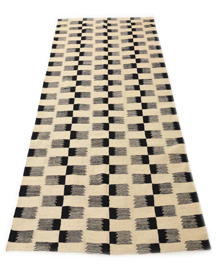 Detail image of  5' 9 x 7' 9  Hand Woven Kilim Modern Wool Rug