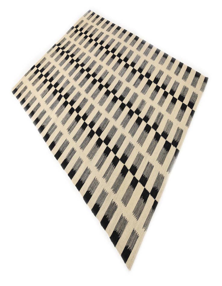 Detail image of  5' 8 x 7' 8  Hand Woven Kilim Modern Wool Rug