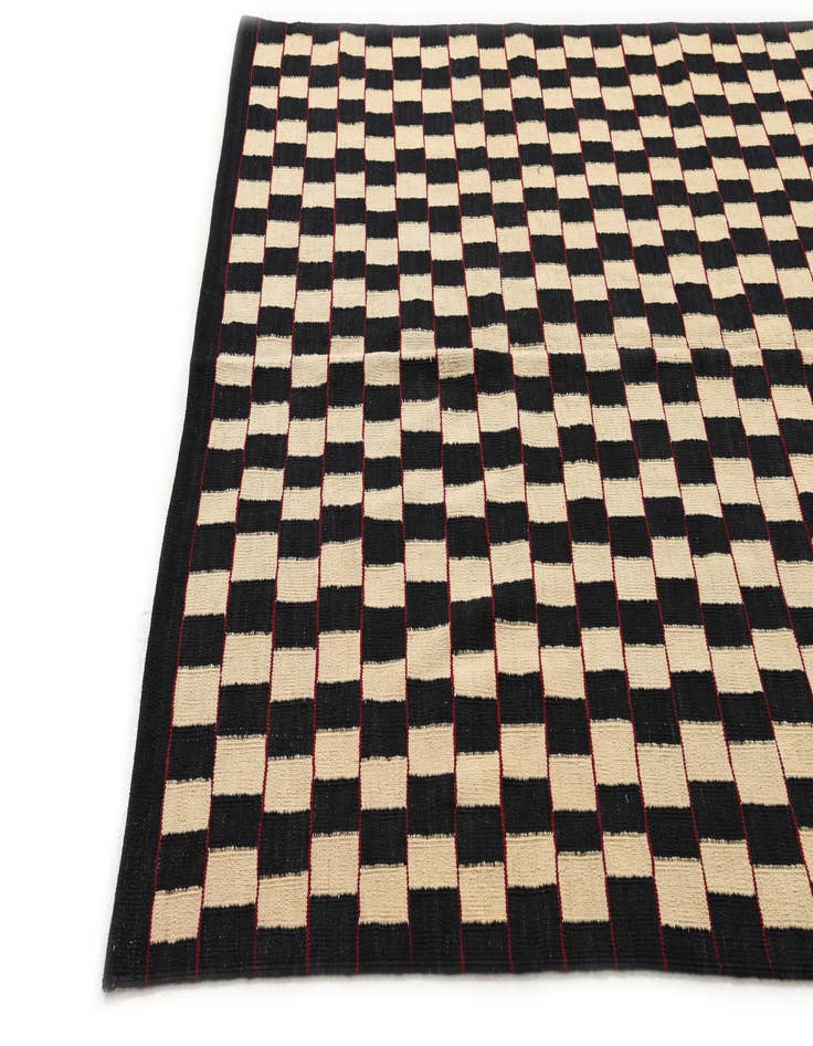 Detail image of  5' 8 x 7' 6  Hand Woven Kilim Modern Wool Rug