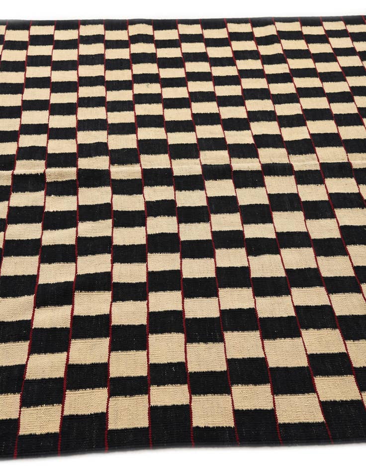 Detail image of  5' 8 x 7' 6  Hand Woven Kilim Modern Wool Rug