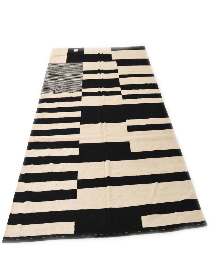 Detail image of  6' 7 x 9' 4  Hand Woven Kilim Modern Wool Rug