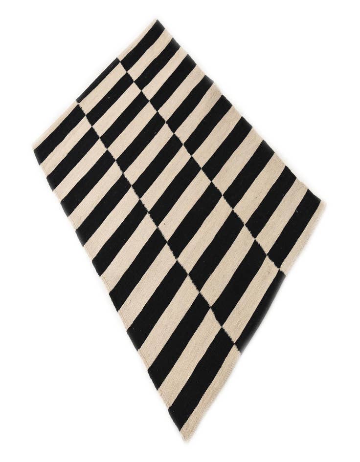 Detail image of  2' 8 x 3' 9  Hand Woven Kilim Modern Wool Rug