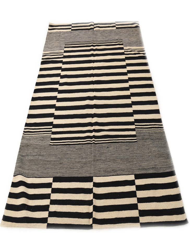 Detail image of  6' x 7' 8  Hand Woven Kilim Modern Wool Rug