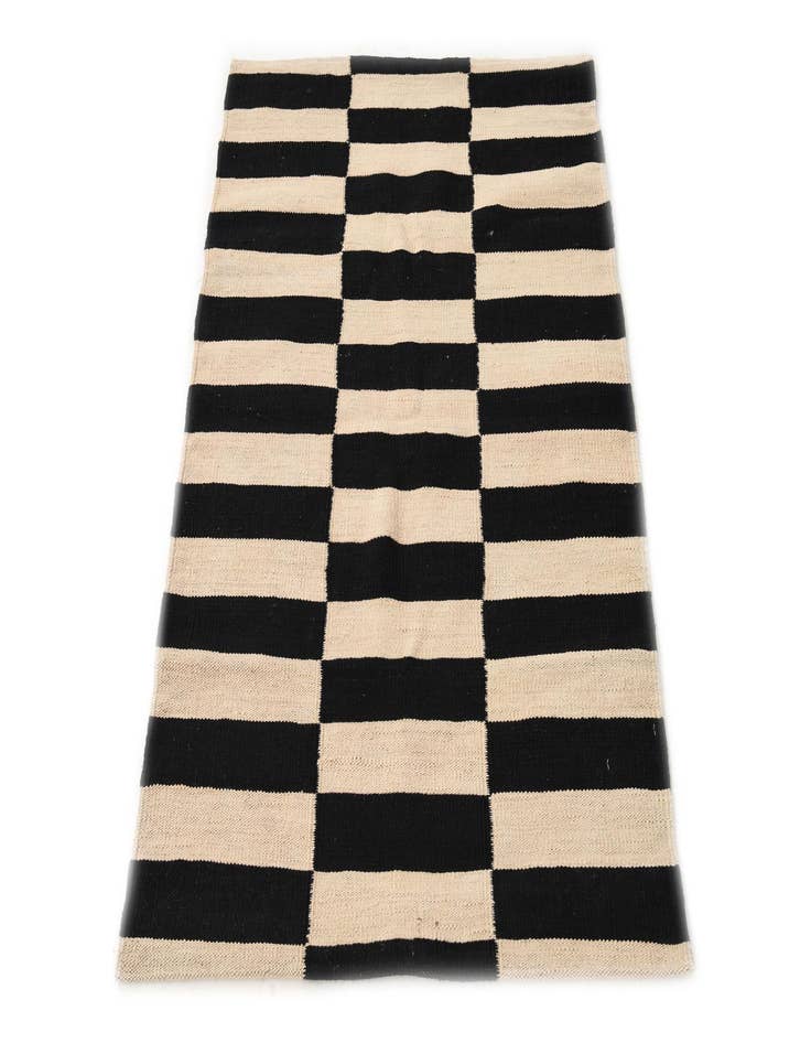 Detail image of  2' 8 x 3' 10  Hand Woven Kilim Modern Wool Rug