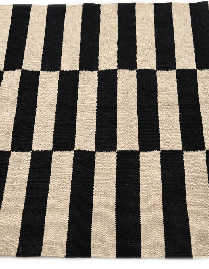 Detail image of  3' 4 x 4' 10  Hand Woven Kilim Modern Wool Rug