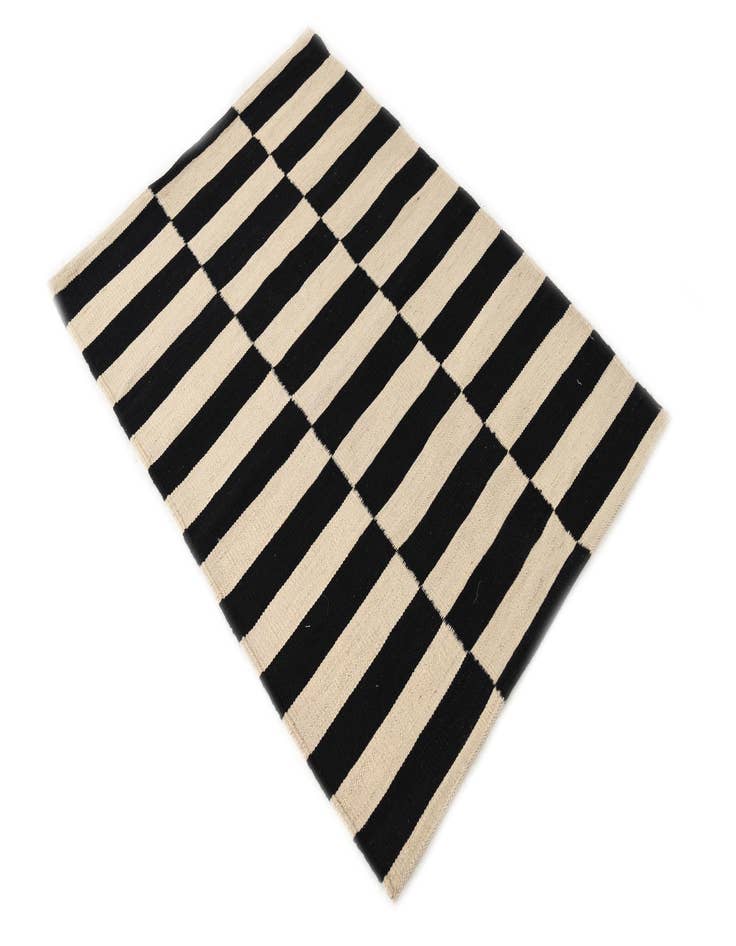 Detail image of  2' 9 x 3' 9  Hand Woven Kilim Modern Wool Rug