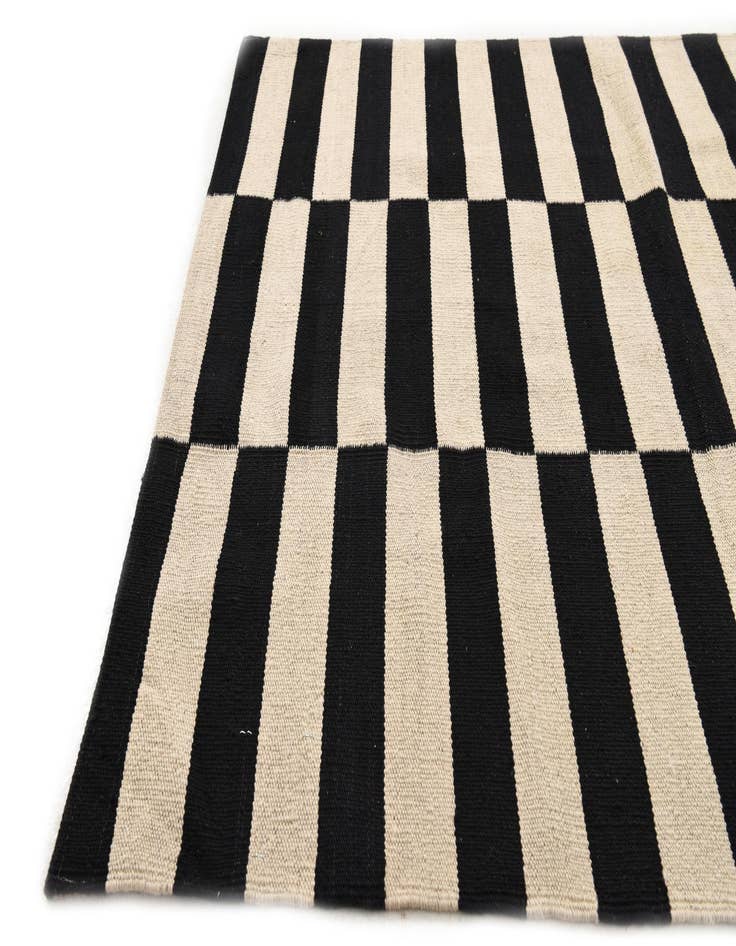 Detail image of  3' 4 x 4' 10  Hand Woven Kilim Modern Wool Rug