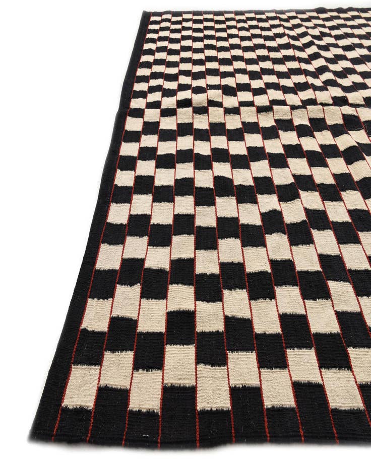 Detail image of  6' 7 x 9' 6  Hand Woven Kilim Modern Wool Rug