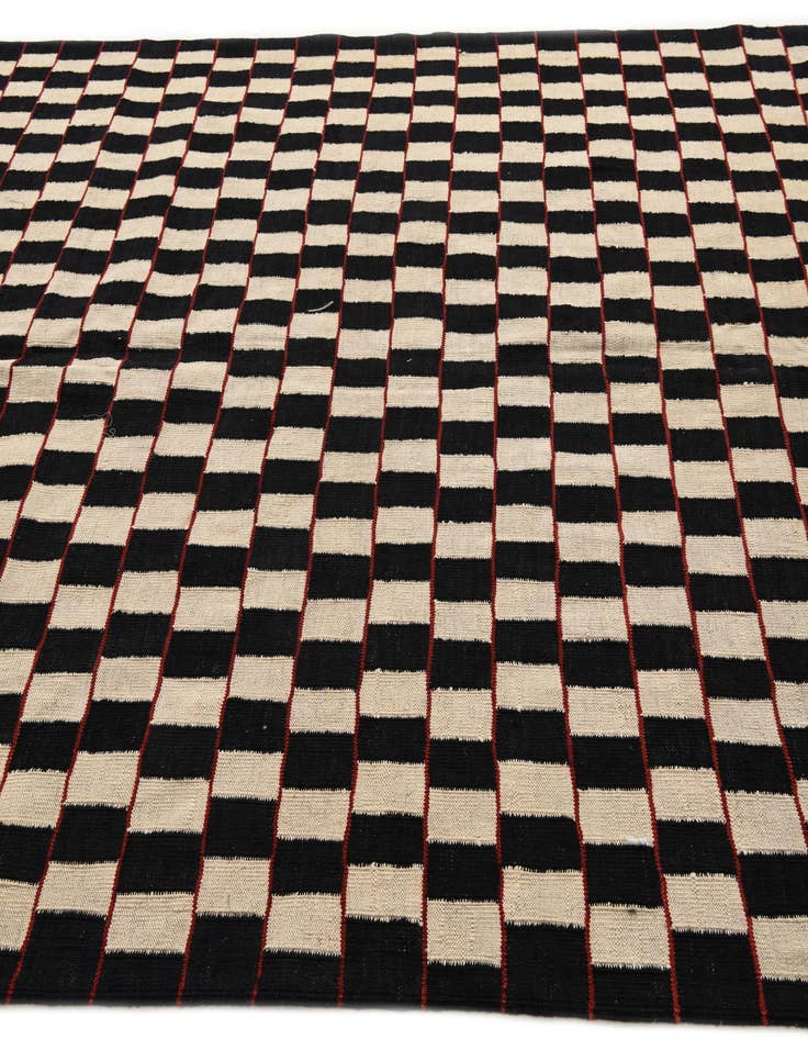 Detail image of  6' 7 x 9' 6  Hand Woven Kilim Modern Wool Rug