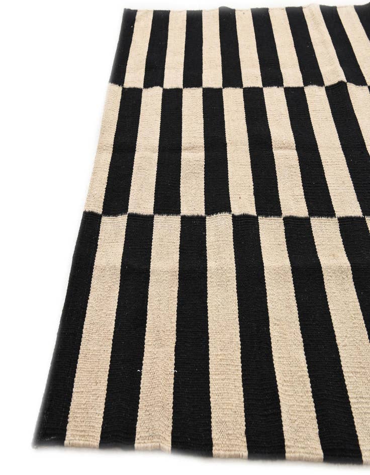 Detail image of  3' 4 x 4' 10  Hand Woven Kilim Modern Wool Rug