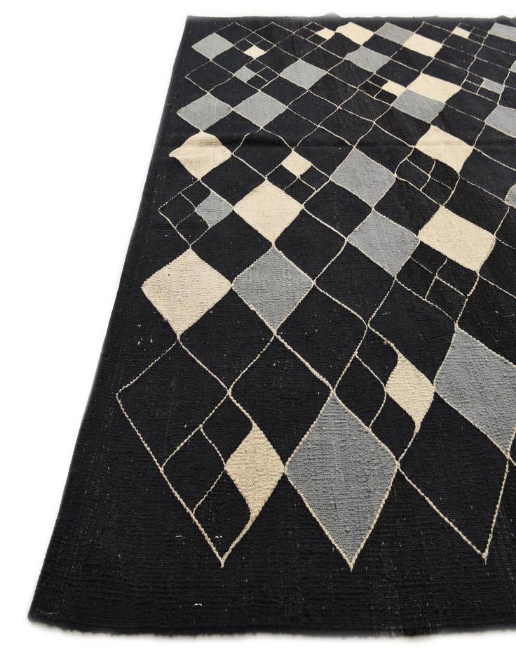 Detail image of  7' 2 x 9' 5  Hand Woven Kilim Modern Wool Rug