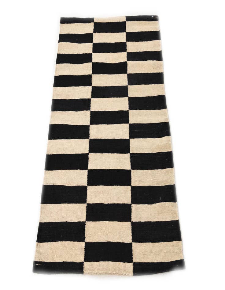 Detail image of  2' 7 x 3' 9  Hand Woven Kilim Modern Wool Rug