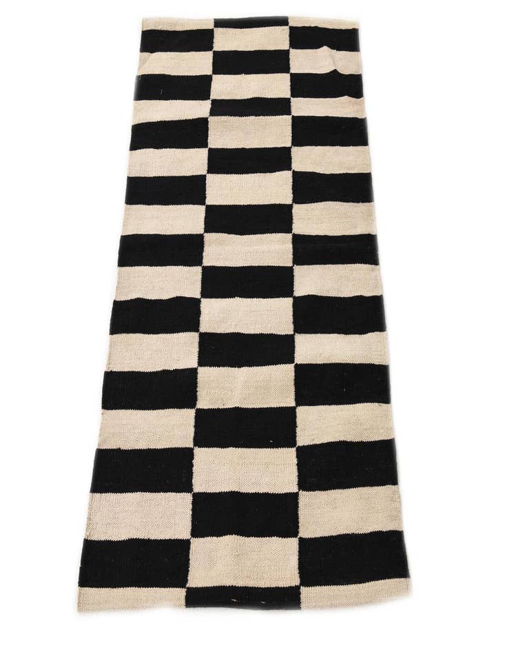 Detail image of  2' 7 x 3' 9  Hand Woven Kilim Modern Wool Rug