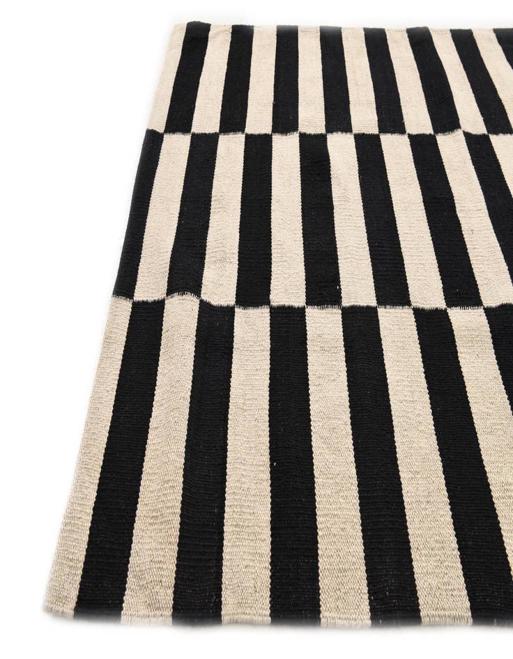 Detail image of  3' 4 x 4' 10  Hand Woven Kilim Modern Wool Rug