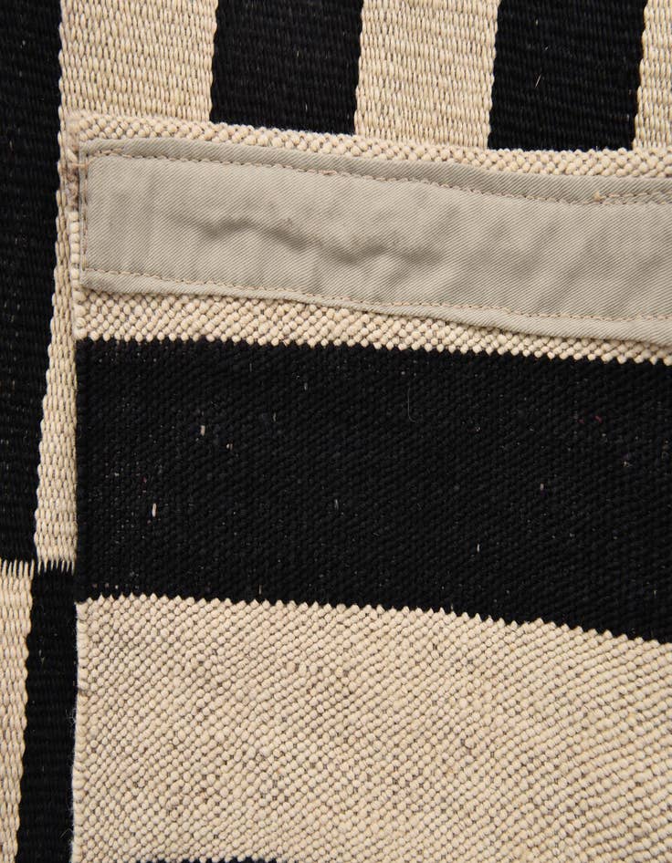 Detail image of  3' 4 x 4' 10  Hand Woven Kilim Modern Wool Rug