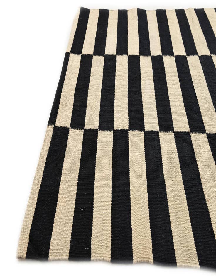 Detail image of  3' 4 x 4' 9  Hand Woven Kilim Modern Wool Rug