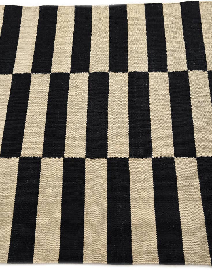 Detail image of  3' 4 x 4' 9  Hand Woven Kilim Modern Wool Rug