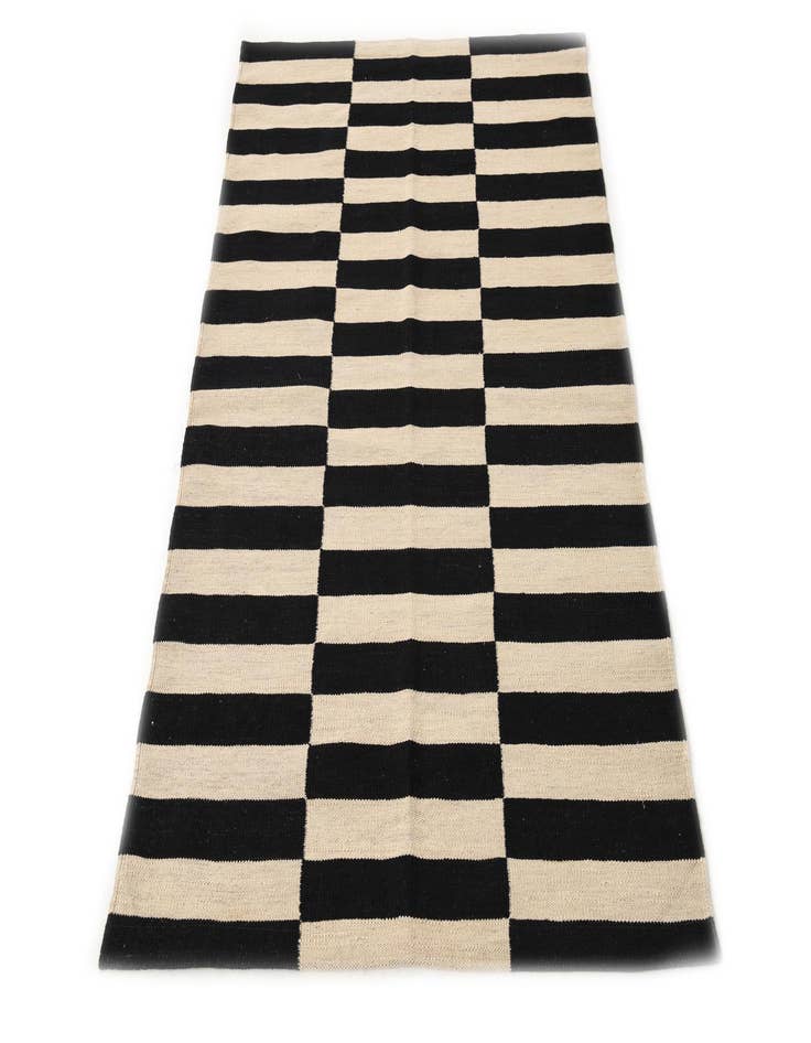 Detail image of  3' 4 x 5' 1  Hand Woven Kilim Modern Wool Rug