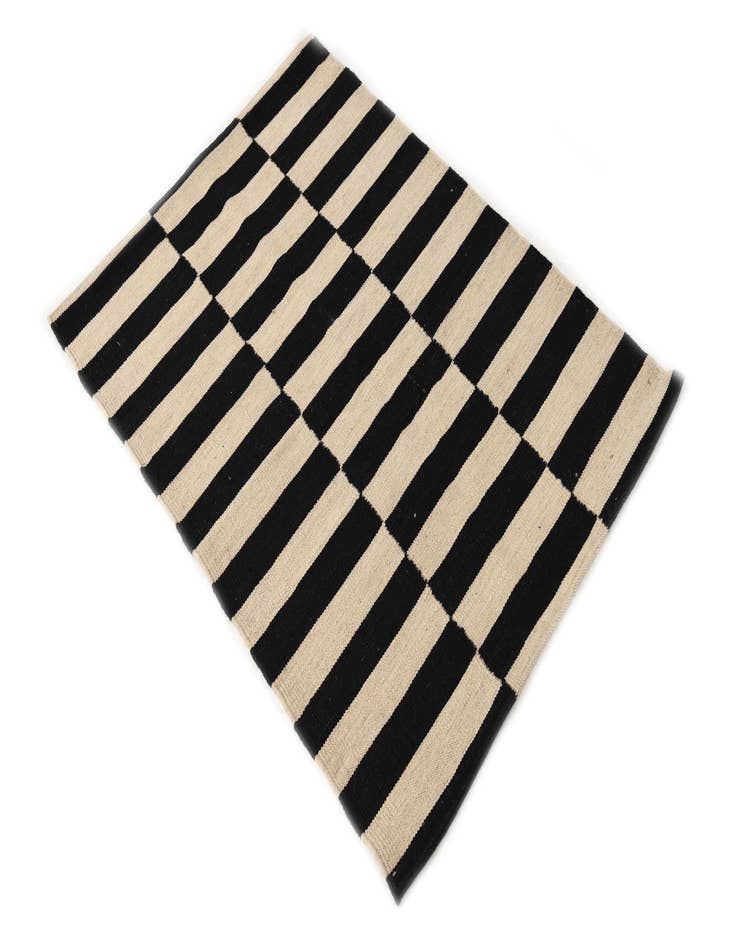 Detail image of  2' 8 x 3' 9  Hand Woven Kilim Modern Wool Rug