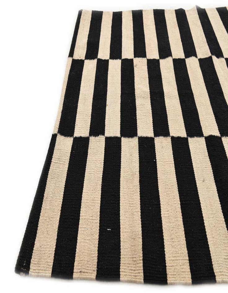 Detail image of  3' 4 x 4' 9  Hand Woven Kilim Modern Wool Rug